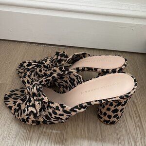 Loeffler Randall Leopard Bow Heel - Size 10